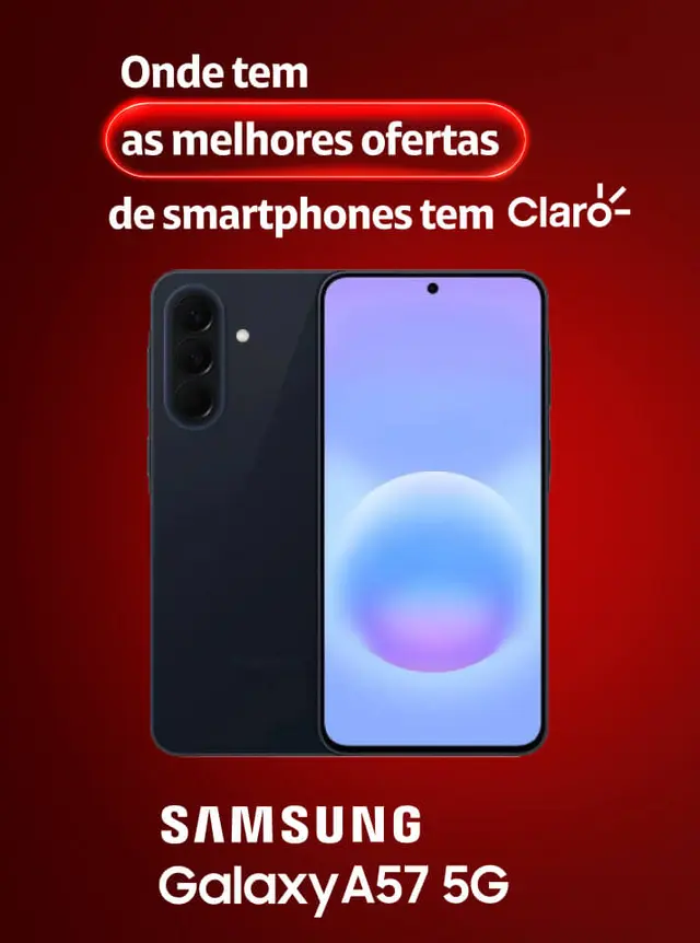 Onde tem as melhores ofertas de smartphones tem Claro. SSG GAL A57 5G 256GB. Eu quero! Onde tem as melhores ofertas de smartphones tem Claro. SSG GAL A57 5G 256GB. Eu quero!