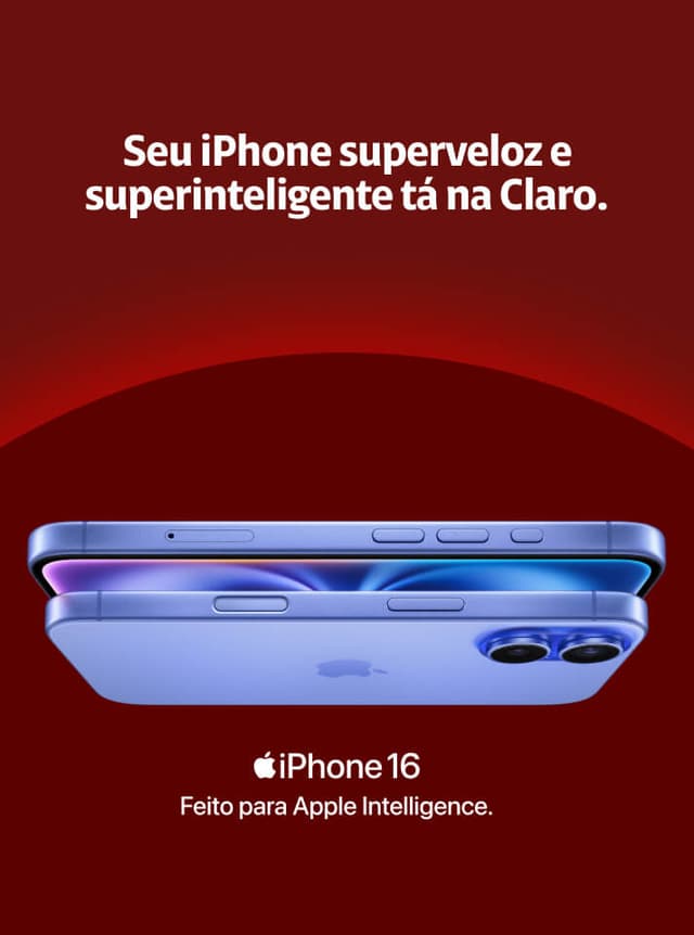 Mês dos Pais Claro. Onde tem pai, tem presente pra ficar na memória. IPHONE 16 256GB. Eu quero! Mês dos Pais Claro. Onde tem pai, tem presente pra ficar na memória. IPHONE 16 256GB. Eu quero!